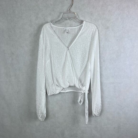 Sz S Leith White Floral Wrap Top - Picture 3 of 9